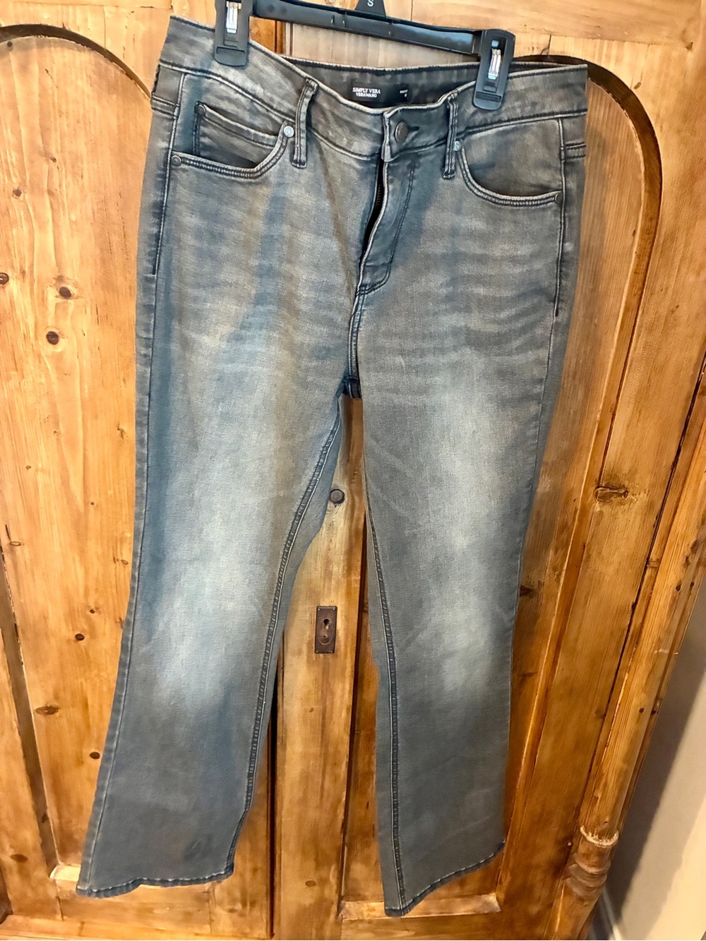 Simply Vera Wang Washed Gray Bootcut Jeans